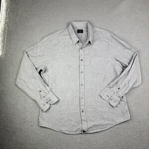 UNTUCKit Mens Long Sleeve Solid Gray Shirt X Large 100% Cotton